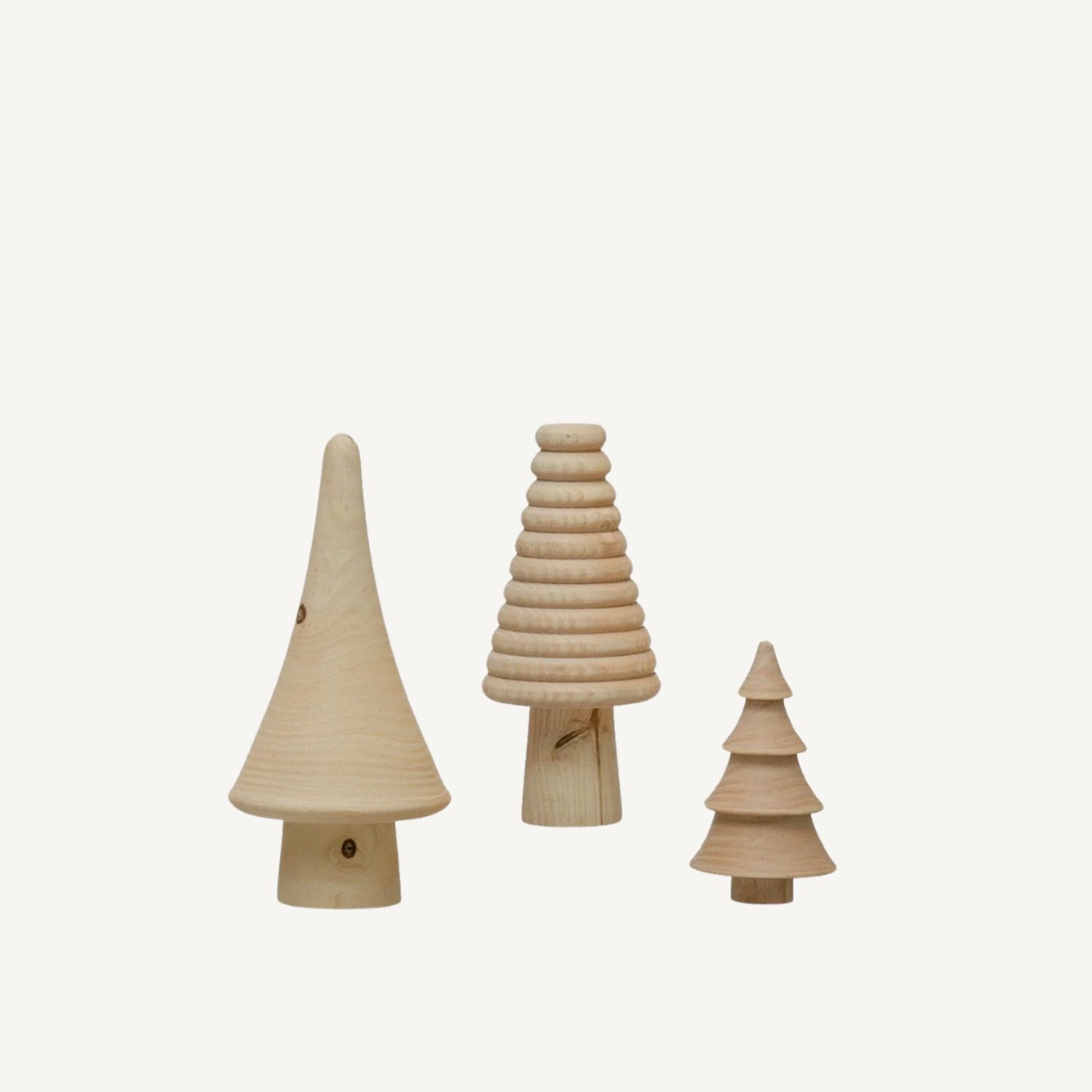 Set of 3 Wooden Trees - Annie & Flora