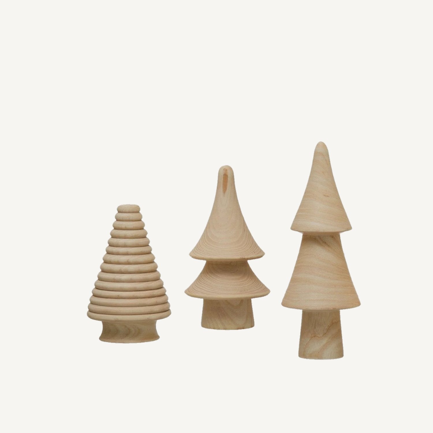 Set of 3 Wooden Trees - Annie & Flora