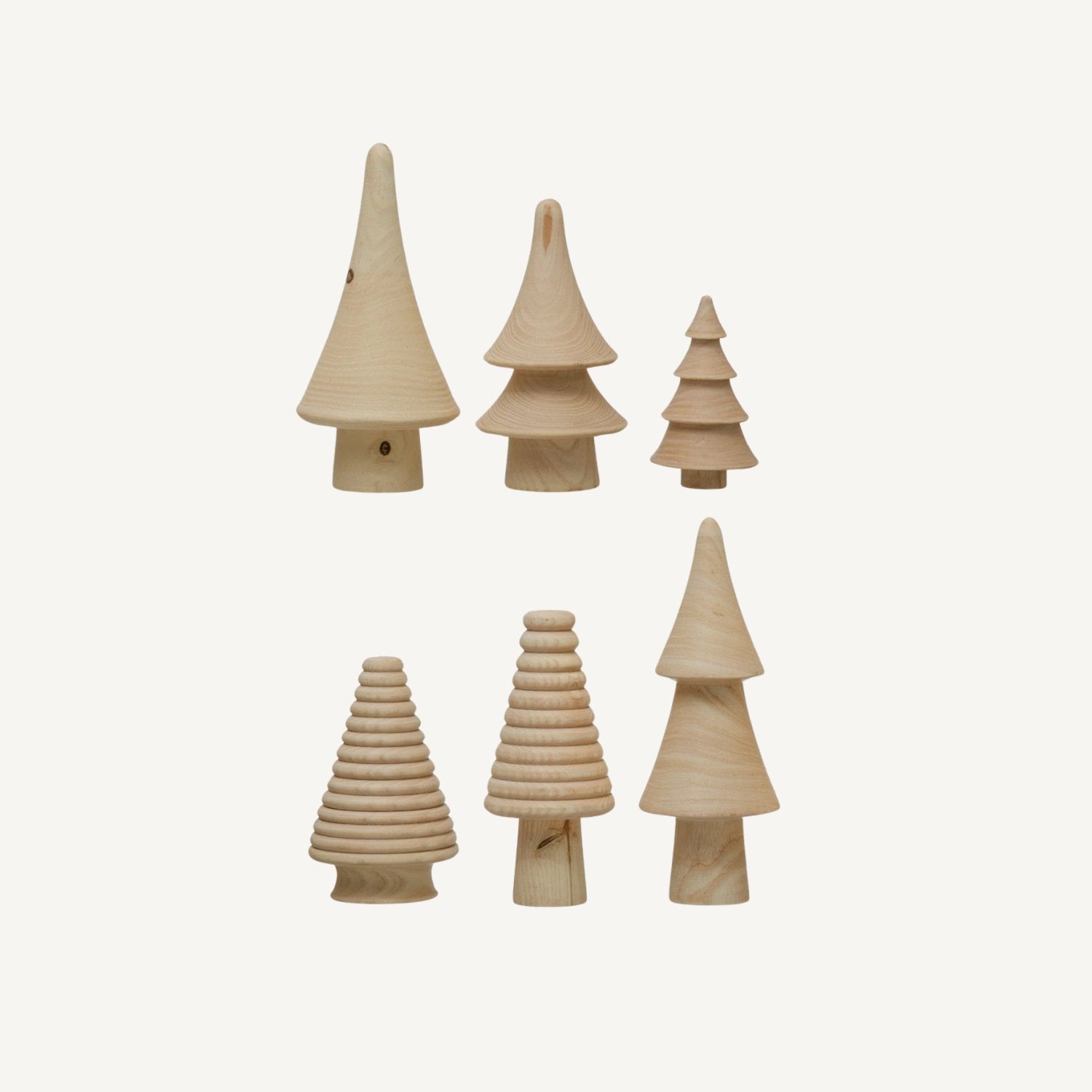 Set of 3 Wooden Trees - Annie & Flora