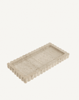 Travertine Scalloped Rectangular Tray - Annie & Flora