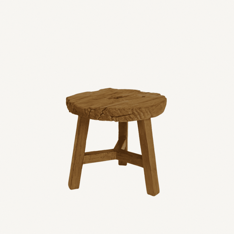 Wells Vintage Wooden Wheel Side Table - Annie & Flora