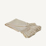 Baby Alpaca Fringe Throw in Ivory - Annie & Flora