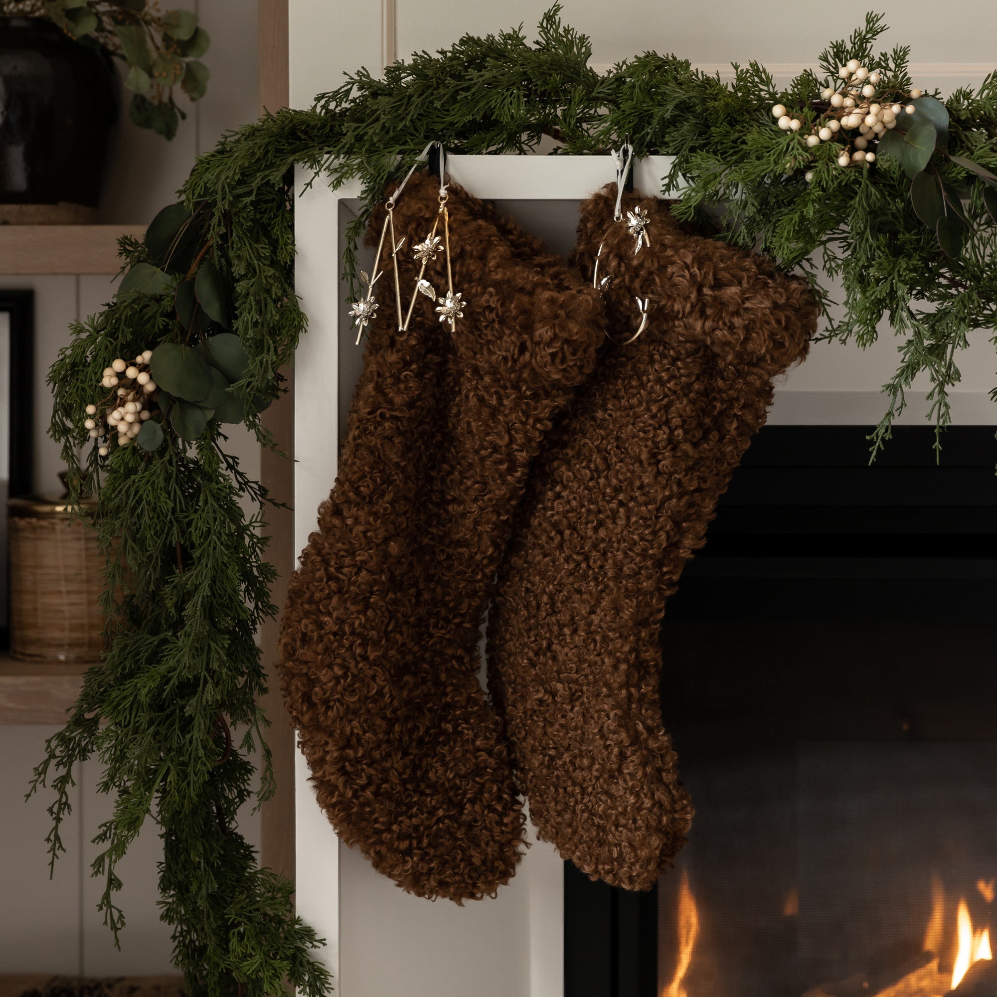 Brown Sherpa Stocking - Annie & Flora