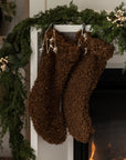 Brown Sherpa Stocking - Annie & Flora