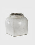 Distressed Vase in White - Annie & Flora