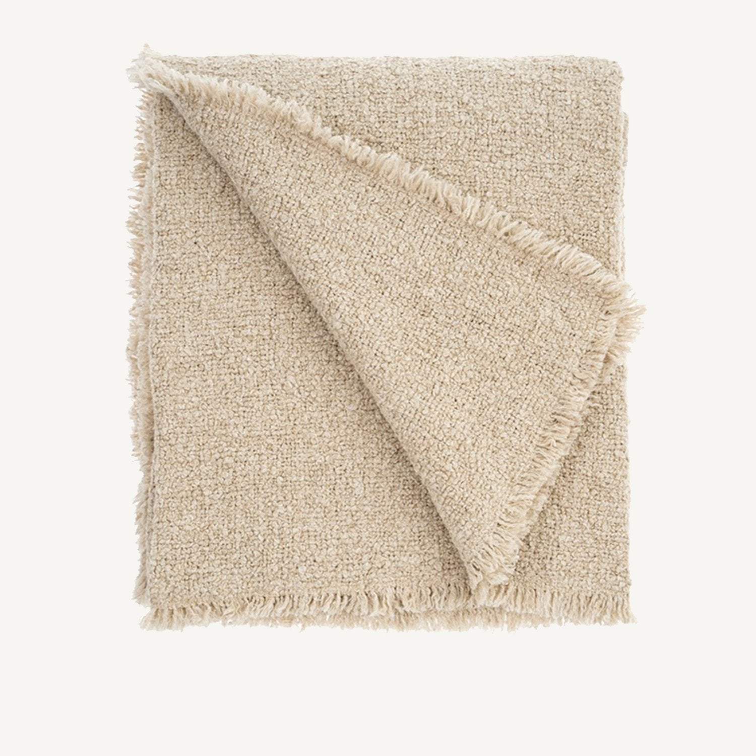 Fringed Boucle Throw - Annie &amp; Flora