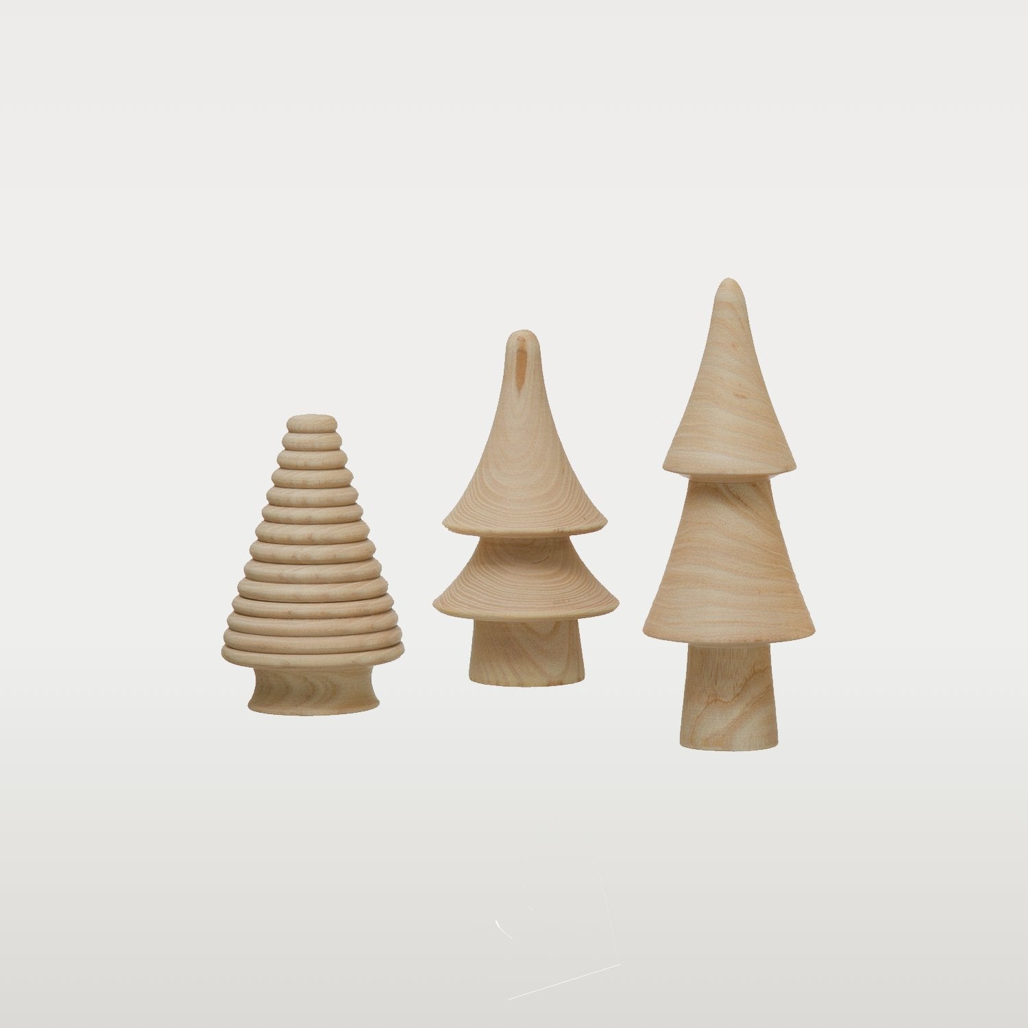 Set of 3 Wooden Trees - Annie & Flora